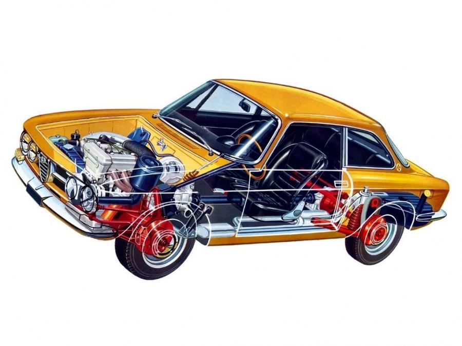 Схема Alfa Romeo 1750 GT Veloce (105) 1967 года  (фото 4 из 7)